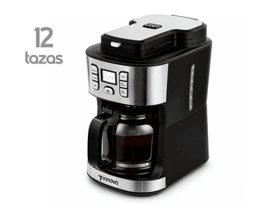 Cafetera con molino y temporizador 12 tazas